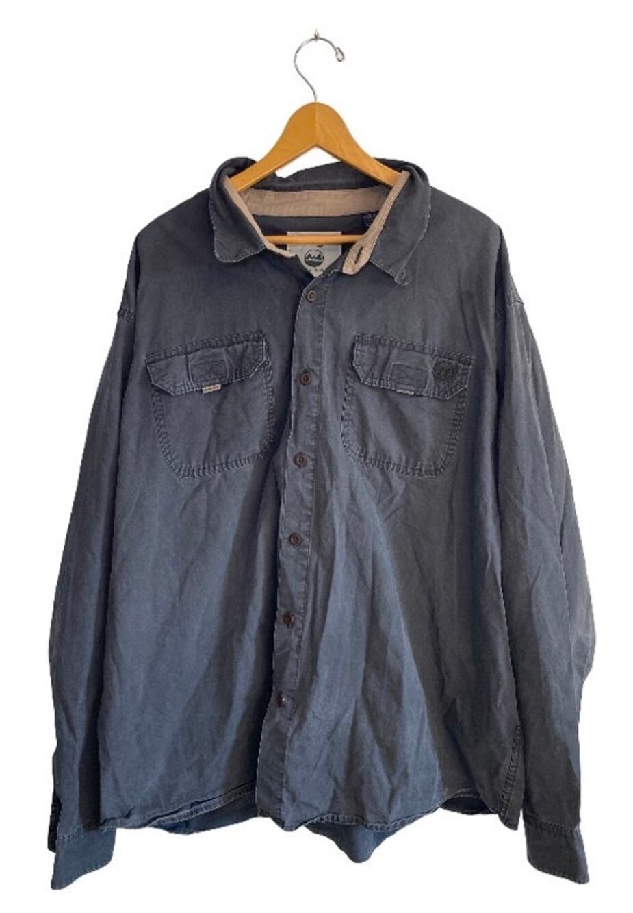 Vintage Charcoal Gray Wrangler Utility Shirt XXL